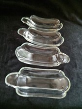 Glass banana boat sundae glass bowl Hot Dog/corn dish
