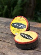 Vintage Linklyfe Chain Grease Oil Tin Can Automobilia Motor Cycle Bike x2