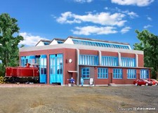 Locomotive shed, three track N