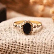 2 Ct Oval Cut Black Diamond