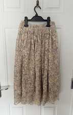 Zara floral lace midi skirt XS Women’s Beige And Multicoloured