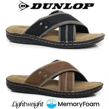Mens Memory Foam Sandals Faux