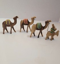 (3) Vintage Hand Carved Olive