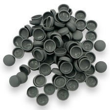 Cover Caps Grey, Two Piece Matt 6/8g Dome Screw Snap-Caps™Plastic Screws Cap
