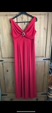 QVC Ronnie Nicole Size 10 red maxi dress with brooch