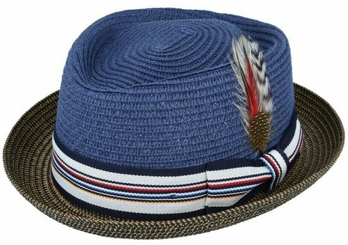Straw pork pie hat - pork, summer