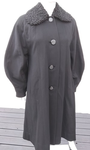 Vintage 40s 50s - black, wool