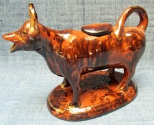 COW Creamer Jackfield cream jug 19th century circa 1870 Q