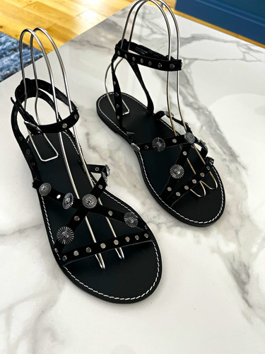 Next black strappy studded - black,