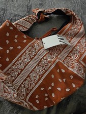 Zara Fabric Bandana Orange/red