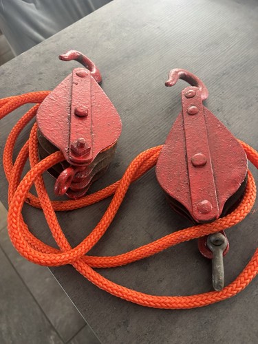 Pulleys double and 1 - 2,