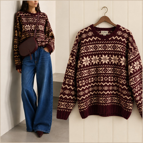 Bean fair isle jumper - fair, 100%