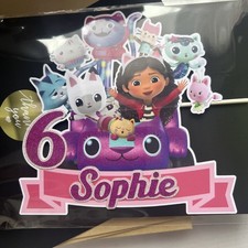 Personalised Gabby's Dollhouse  inspired Themed Cake Topper