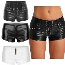 Womens Low Waist Lace-up Faux