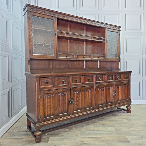 Vintage oak welsh dresser - oak,