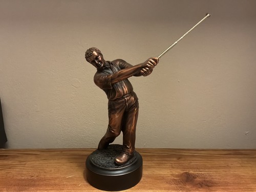 Male golfer resin sculpture - male,