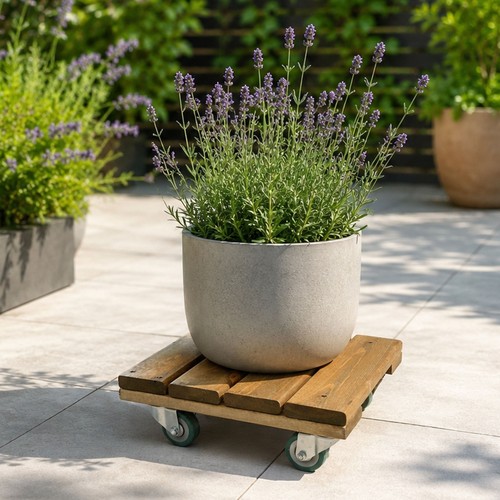 Heavy duty plant pot caddy - pot,