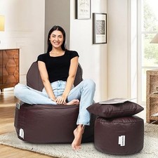 Leather Bean Bag Chair Sofa