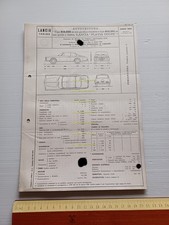 Lancia Flavia Coupe 1963-68 DGM homologation card Facsimile engine