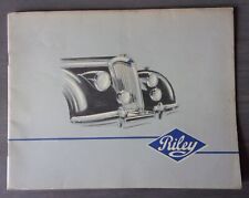 RILEY RM SERIES 1 1/2 2 1/2 LITRE orig 1949 UK Mkt Sales Brochure - Roadster etc