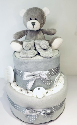 Two tier nappy cake - 2,