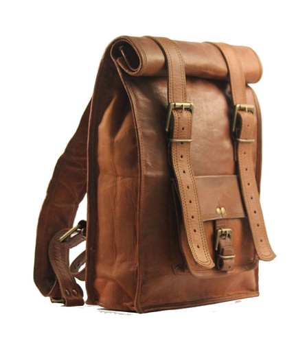 Leather backpack genuine bag - leather,