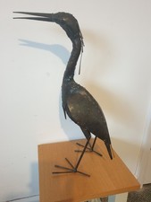 Metal Heron Sculpture