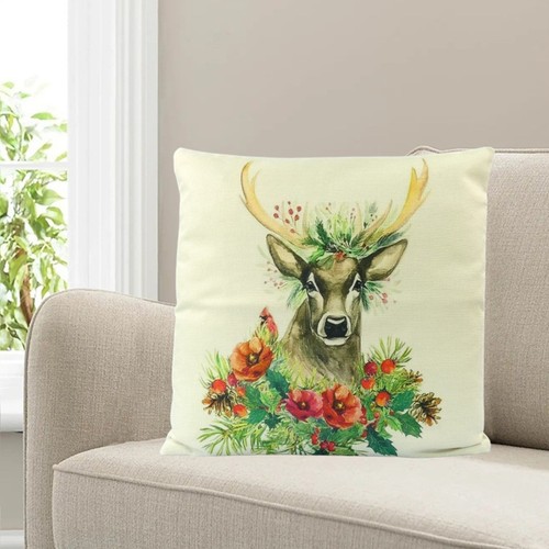 Highland stag poppy cushion - highland,