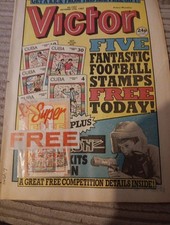 Victor Comic 1987 With Five Football Stamps Rare