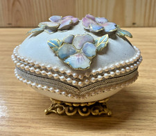 Real Goose Egg  Floral Trinket