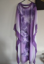 Dubai Abaya Dress Kaftan Long Maxi Purple Wedding Jilbab Gown Evening Dress Eid