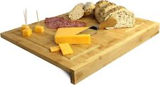 Chopping Board Counter Edge with Lip Large Bamboo Cutting Board Worktop Saver