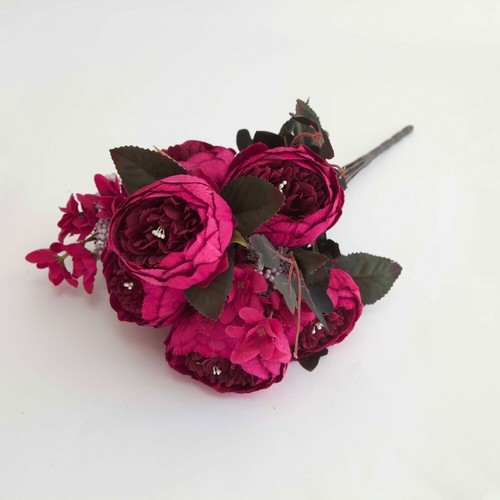 Artificial suede peony - artificial,