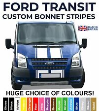 Ford Transit Bonnet & Bumper ST Style Vinyl Stripes Graphics - MWB SWB LWB Vans