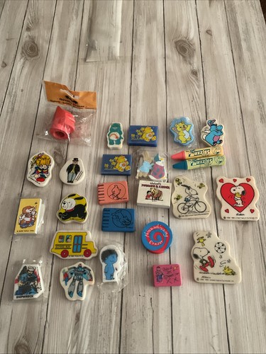 Vintage novelty erasers - vintage,