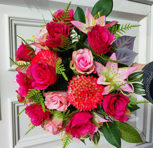 Pink artificial flower - pink,