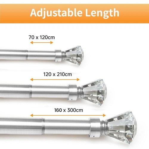 Curtain pole crystal finial - curtain,