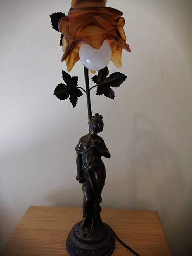 Vintage art nouveau style - art, lamp