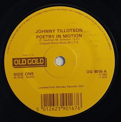 Johnny tillotson poetry - johnny, in
