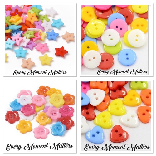 100 coloured buttons rounds - buttons,