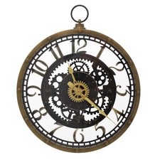 Industrial Style Replica Pocket Watch Gear Cog Steampunk Wall Clock
