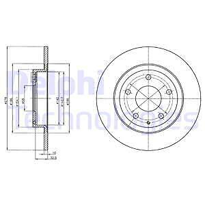 New brake disc - new,