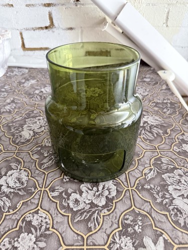 Vintage glass candle holder - vintage,
