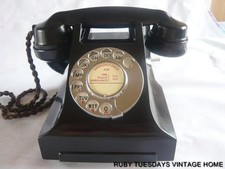 STUNNING VINTAGE GPO BLACK BAKELITE TELEPHONE Art Deco Retro Antique dial phone