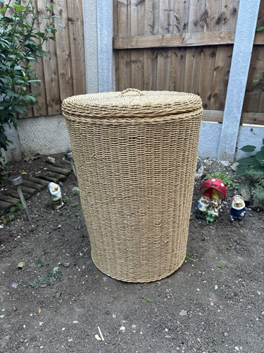 Large wicker laundry - laundry, basket
