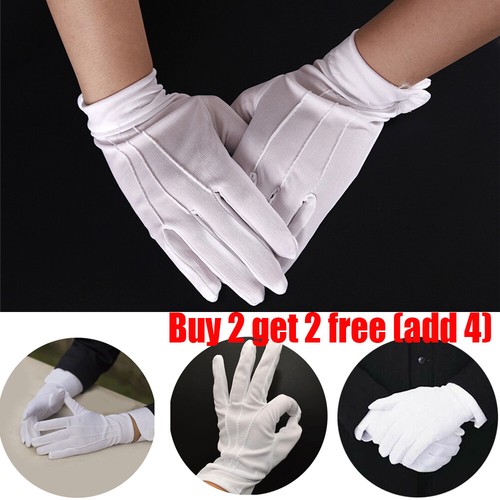 Unisex white gloves guard - gloves,