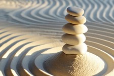 BEACH PEBBLES ZEN CANVAS