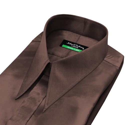Men choco brown - brown, satin