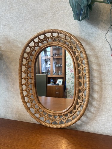 Vintage oval rattan wicker - vintage,