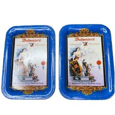 Vintage Style Anheuser Busch Budweiser plate Ashtray set of 2
